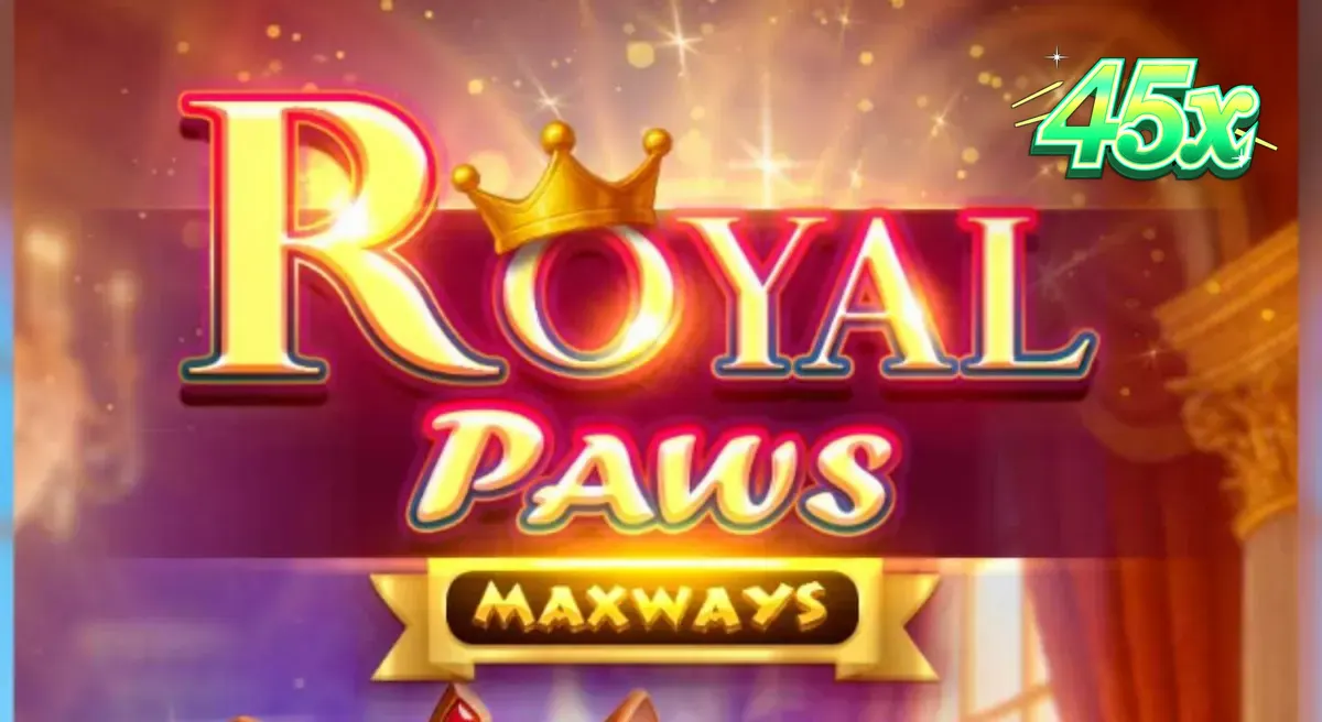 Interface luxuosa e colorida do slot Royal Paws Maxways com tema de animais de estimação.